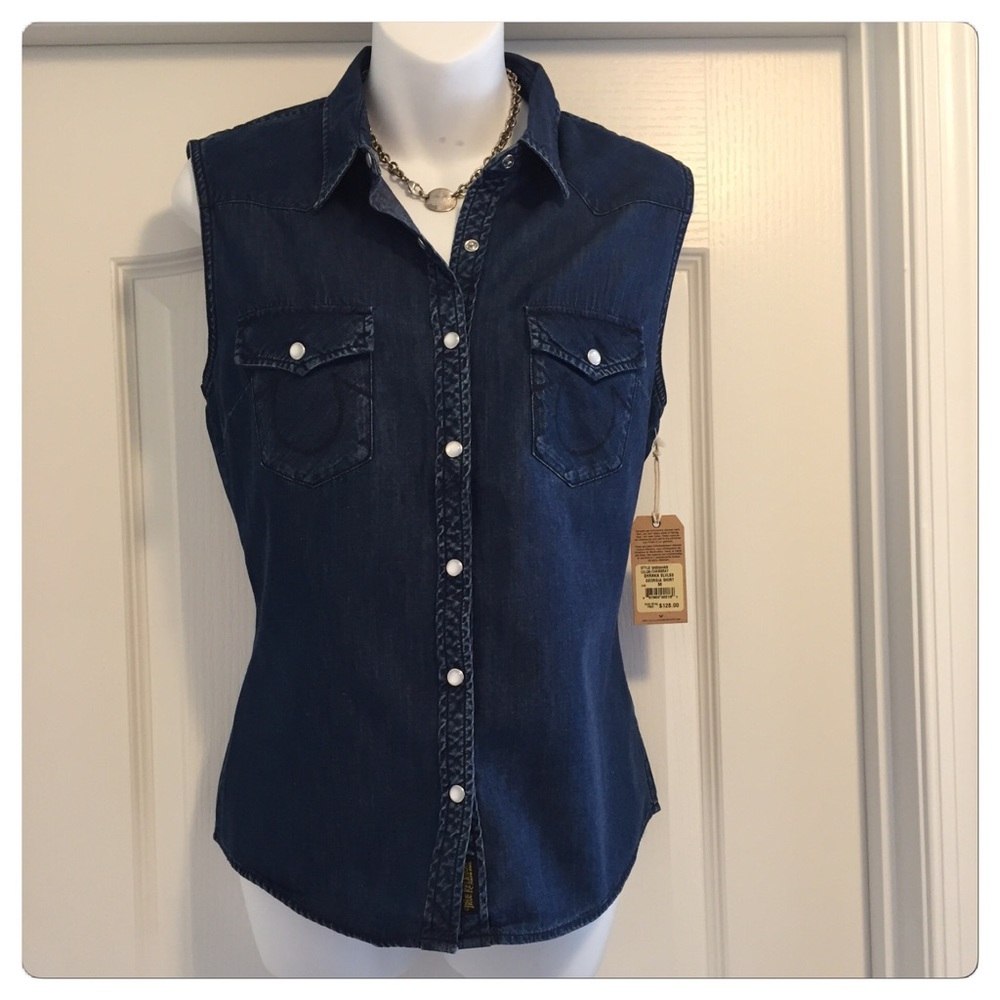NWT True Religion Chambray Shirt